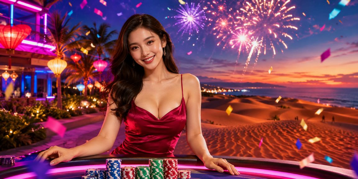 Màn hình điện thoại hiển thị bảng kèo phân tích với giao diện neon tại Mũi Né ban đêm